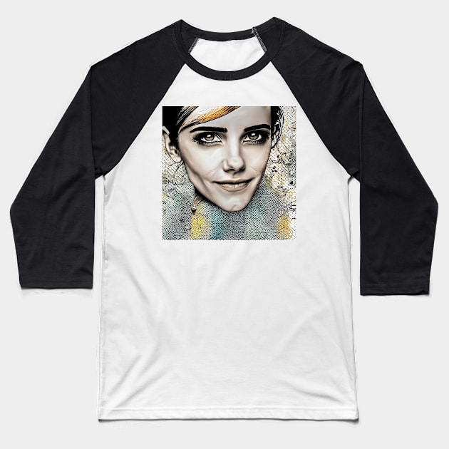 Emma rasterized Baseball T-Shirt by bogfl